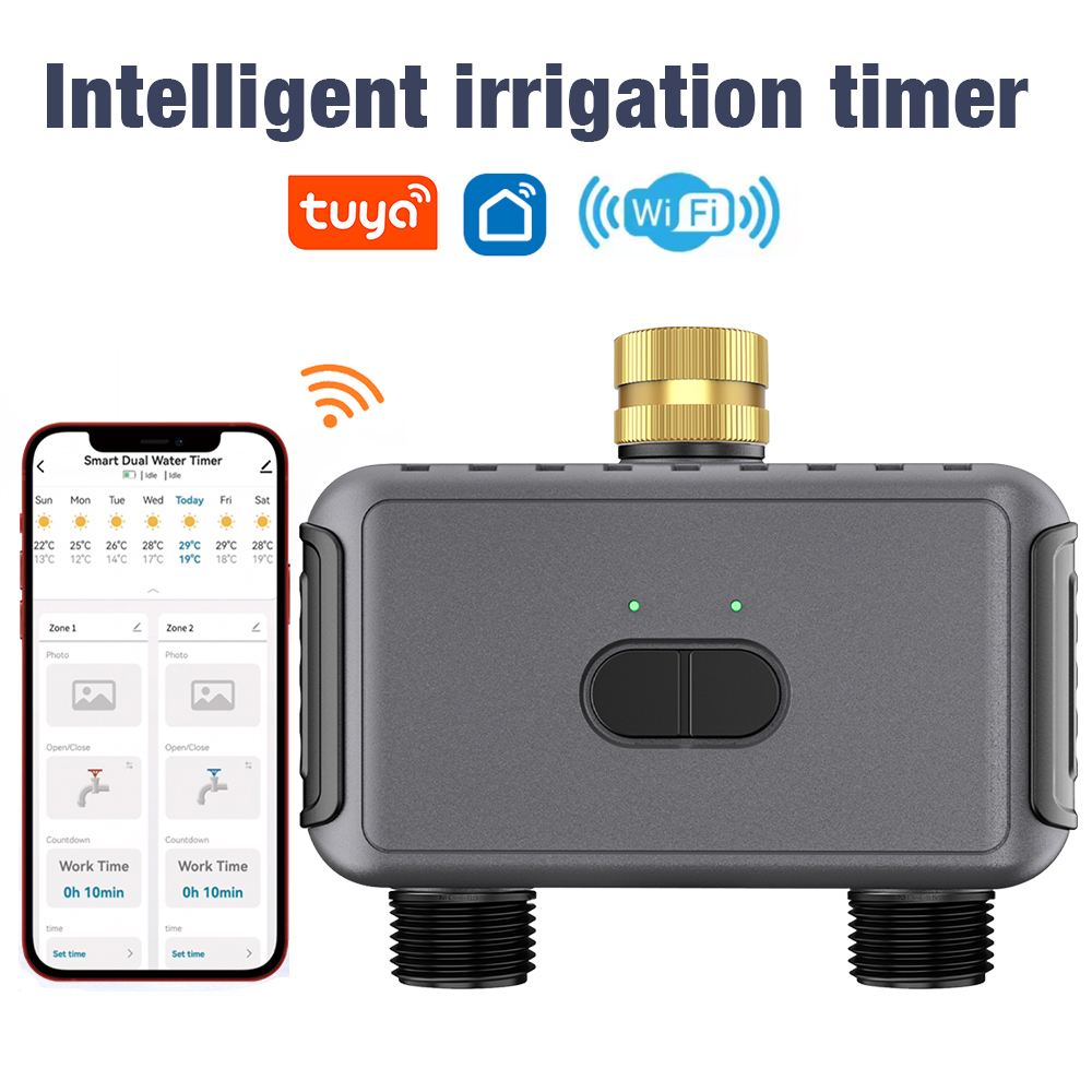 Smart Garden Kit - 와이파이 자동 급수 타이머, 듀얼 호스