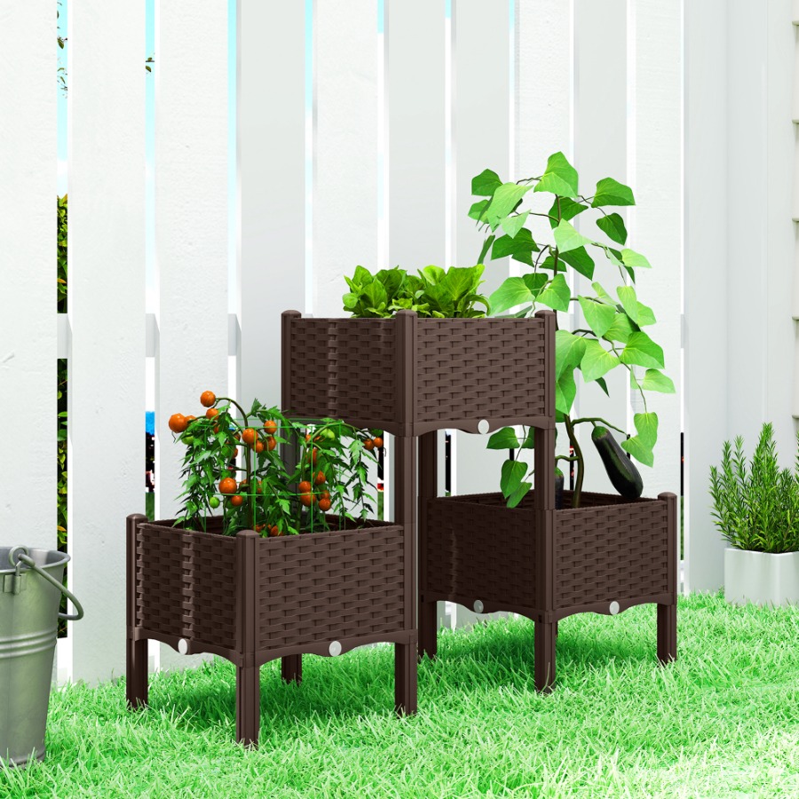 다리가 달린 플라스틱 높이 조절형 화분, 배수구와 마개 - Self Watering Planter 리뷰 및 가격