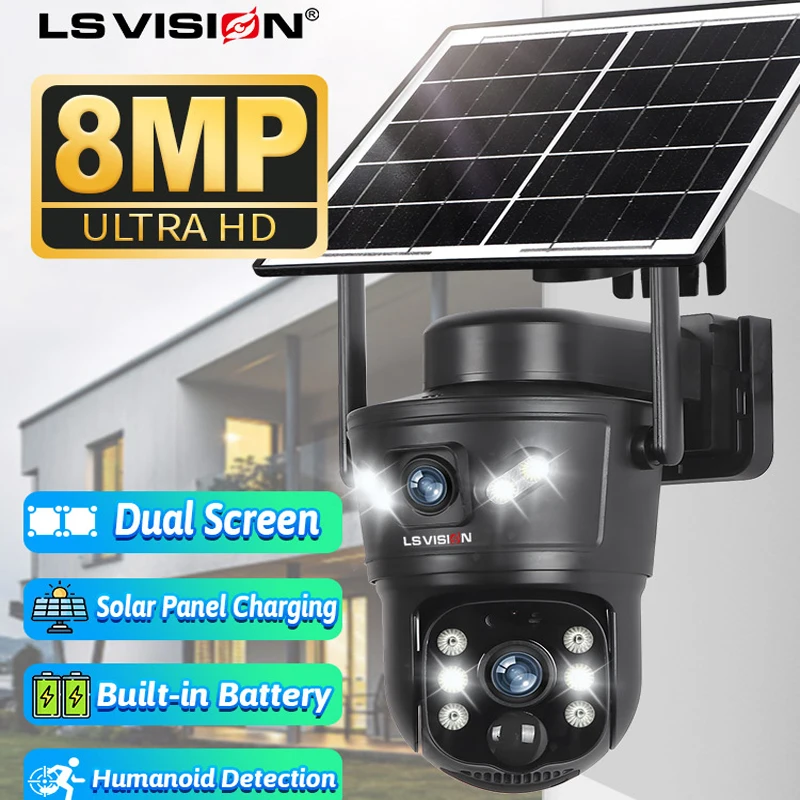 LS VISION 8MP 4G 태양광 카메라 듀얼 렌즈 - Garden Camera 리뷰 및 가격