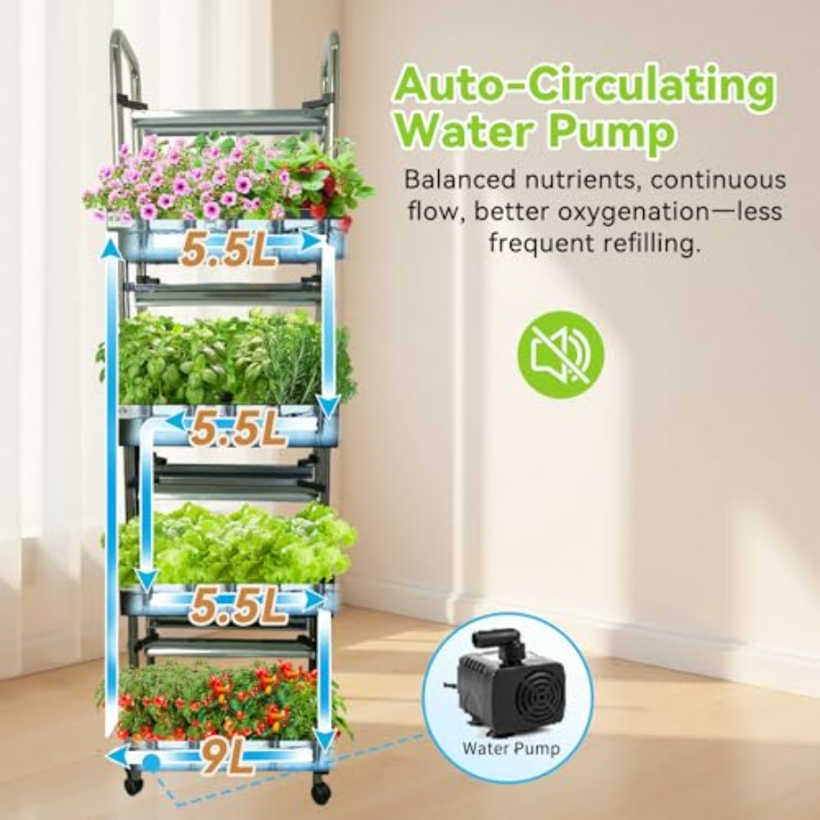 실내 수경재배 시스템: 스마트 풀스펙트럼 조명, 자동  - Smart Garden System 리뷰 및 가격
