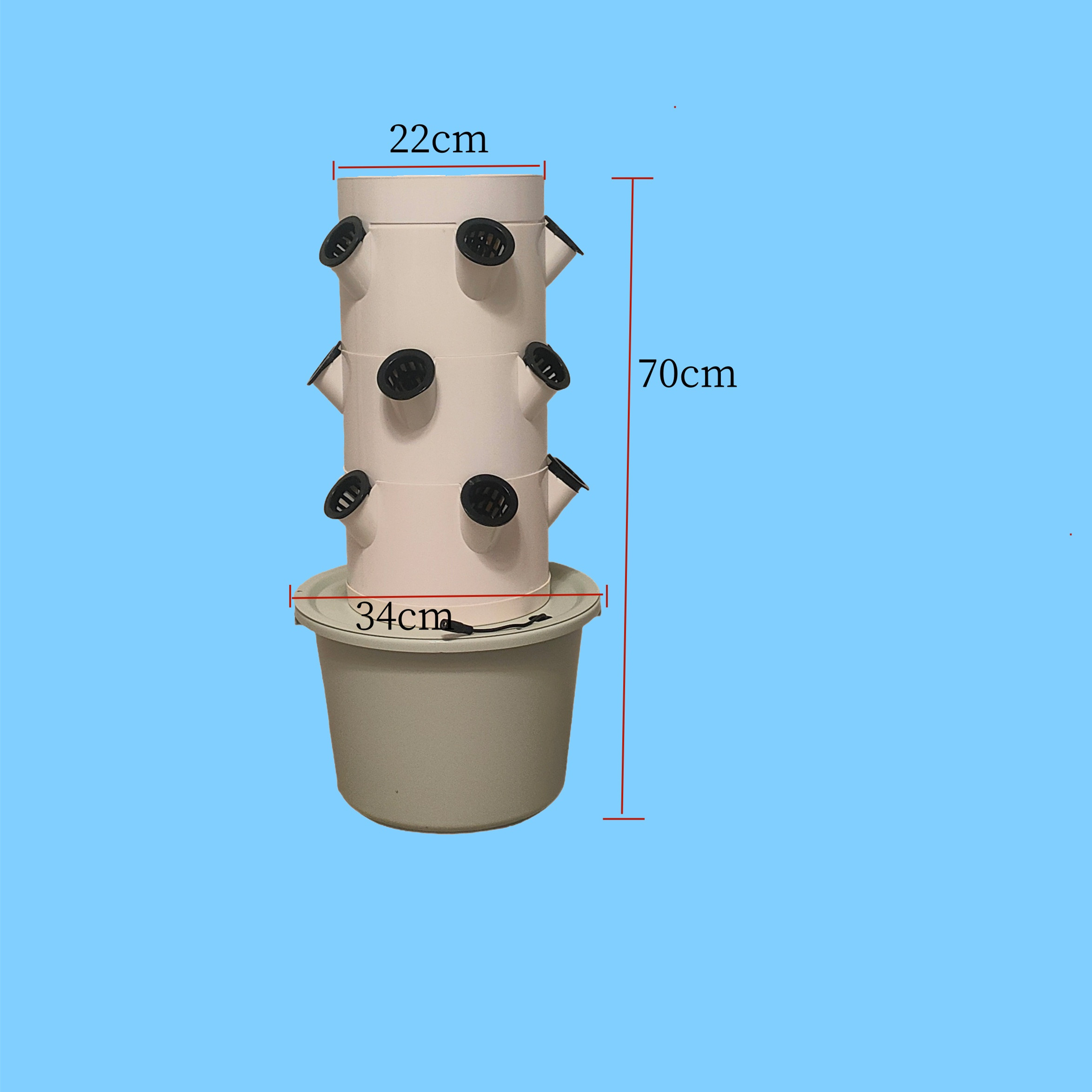수직 수경 재배 시스템 3단 15구 실내 정원 키트 ( - Hydroponic Tower 리뷰 및 가격